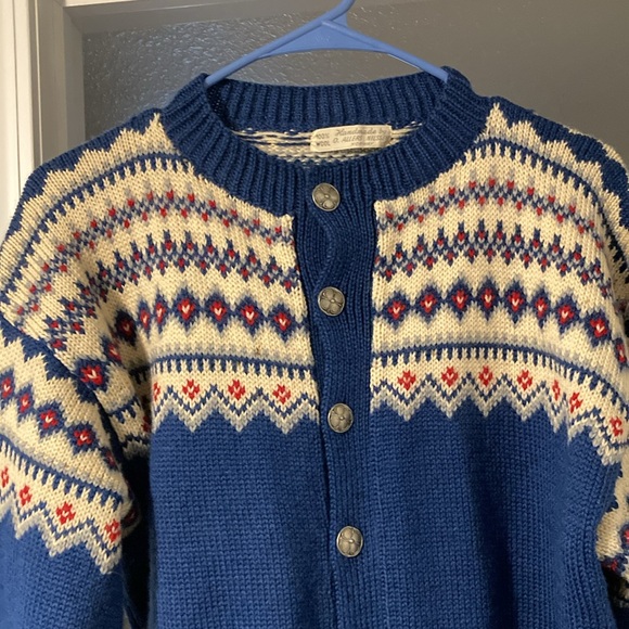 100% Wool O. ALLERS NILSSEN of Norway Casual Button down shirt - Picture 4 of 4